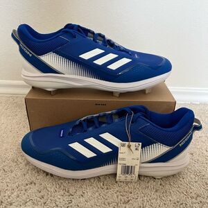 Adidas Icon 7 Baseball Metal Blue Cleats Shoes